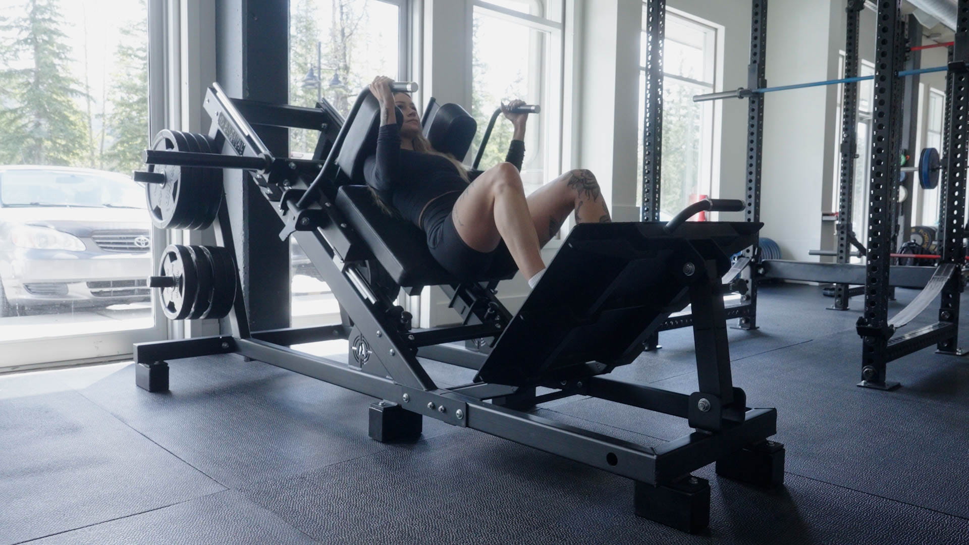 45-degree plate-loaded hack squat machine at Athletic Evolution