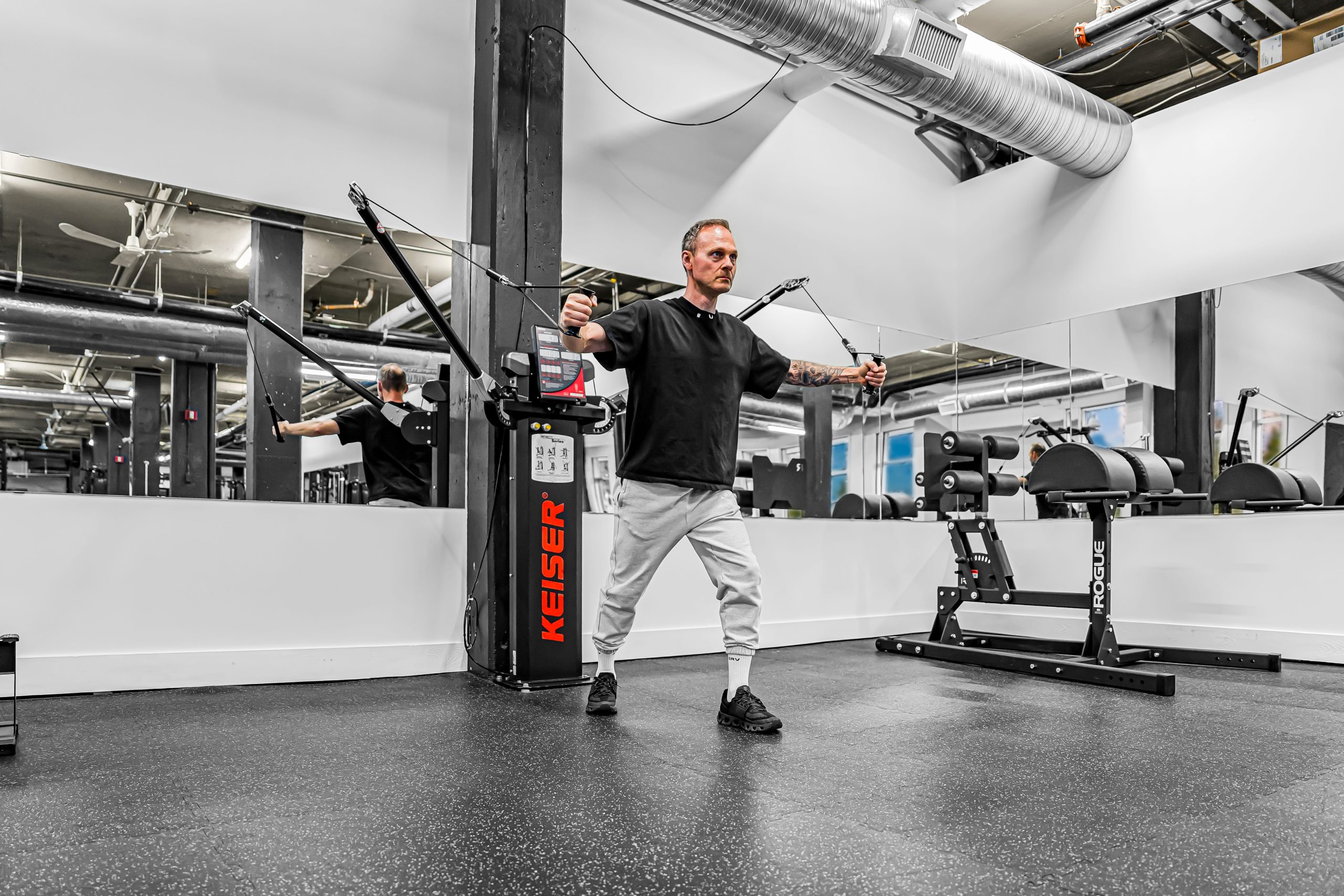 Keiser pneumatic dual-cable functional trainer at Athletic Evolution
