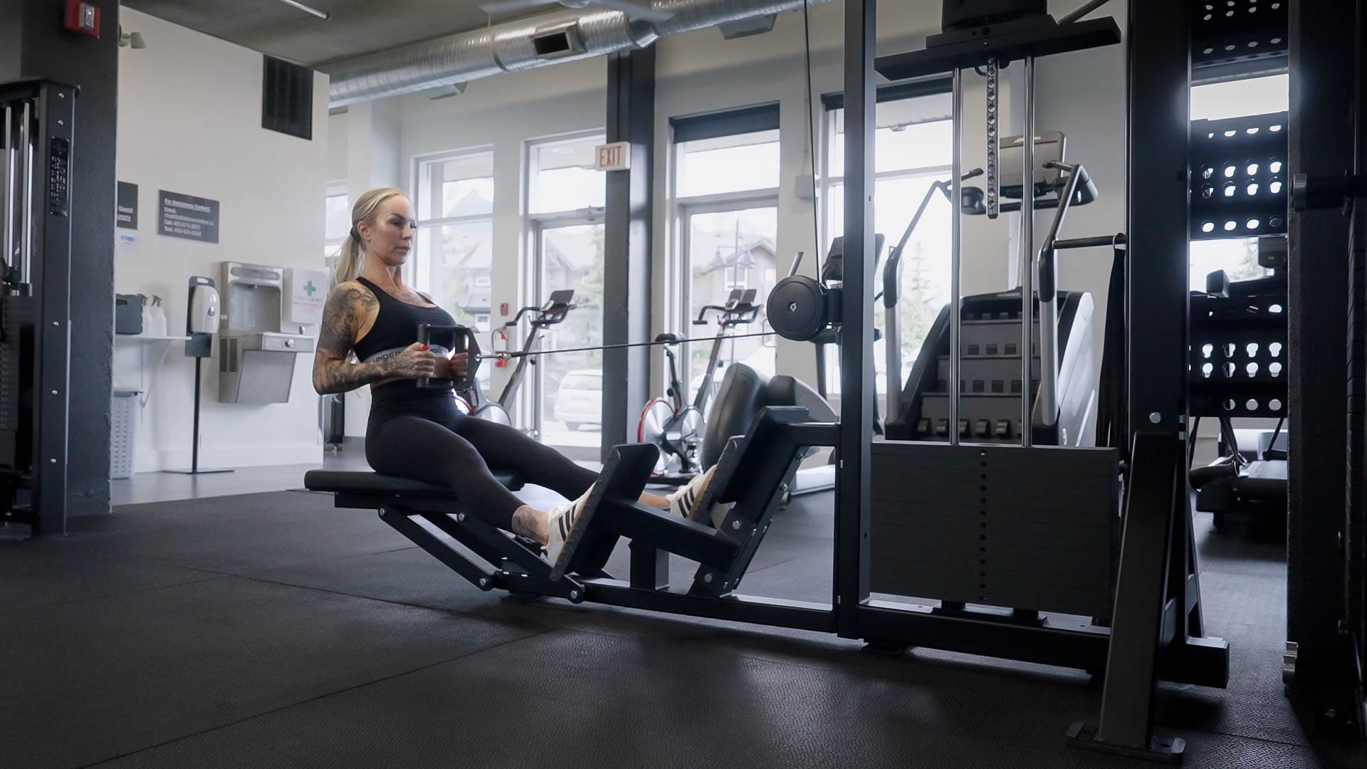 Seated cable row station at Athletic Evolution